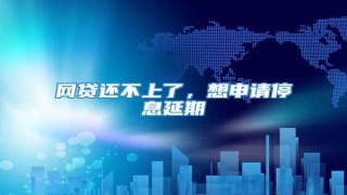 网贷还不上了,想申请停息延期