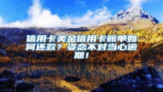 信用卡美金信用卡账单如何还款?姿态不对当心逾期!