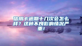 信用卡逾期十几次会怎么样?这种不良影响情况严重!