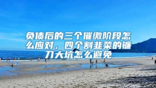 负债后的三个催缴阶段怎么应对，四个割韭菜的镰刀大坑怎么避免