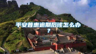 平安普惠逾期后该怎么办？