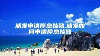 浦发申请停息挂账,浦发如何申请停息挂账