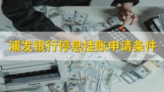 浦发银行停息挂账申请条件