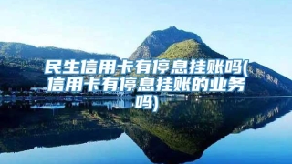 民生信用卡有停息挂账吗(信用卡有停息挂账的业务吗)