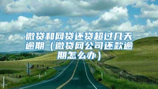 微贷和网贷还贷超过几天逾期(微贷网公司还款逾期怎么办)