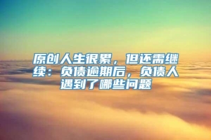 原创人生很累，但还需继续：负债逾期后，负债人遇到了哪些问题