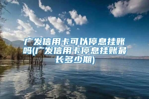 广发信用卡可以停息挂账吗(广发信用卡停息挂账最长多少期)