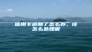 信用卡逾期了怎么办,该怎么处理呢