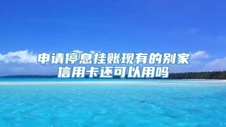 申请停息挂账现有的别家信用卡还可以用吗