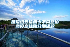 建设银行信用卡不同意协商停息挂账分期还款