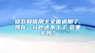 贷款和信用卡全面逾期了,现在一分也还不上了,会坐牢吗？