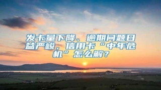 发卡量下降、逾期问题日益严峻,信用卡“中年危机”怎么解?