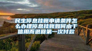 民生停息挂账申请条件怎么办理停息挂账如何由于信用而退回第一次付款
