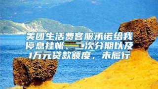 美团生活费客服承诺给我停息挂帐、二次分期以及1万元贷款额度，未履行