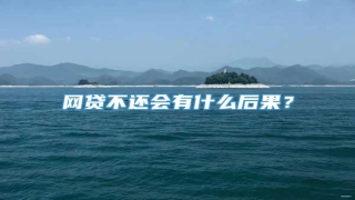 网贷不还会有什么后果?