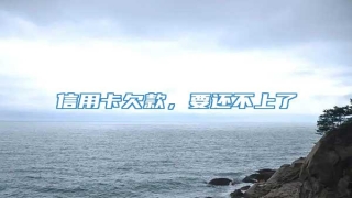 信用卡欠款,要还不上了