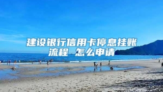 建设银行信用卡停息挂账流程 怎么申请