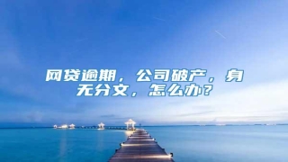 网贷逾期,公司破产,身无分文,怎么办?