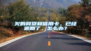 欠的网贷和信用卡,已经逾期了,怎么办?