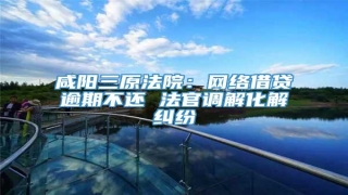 咸阳三原法院:网络借贷逾期不还 法官调解化解纠纷