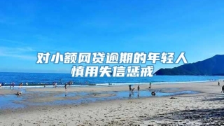 对小额网贷逾期的年轻人慎用失信惩戒