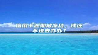 信用卡逾期被冻结,钱还不进去咋办?
