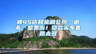 被4S店和金融公司"追杀"整条街!贷款买车套路太多
