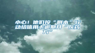小心!他们按“剧本”行动给信用卡逾期开“灰药方”