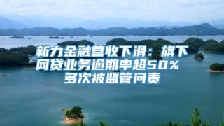 新力金融营收下滑：旗下网贷业务逾期率超50% 多次被监管问责