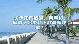 关于花呗借呗、网商贷、网贷平台协商还款最新攻略?