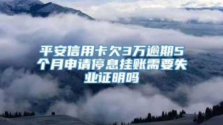 平安信用卡欠3万逾期5个月申请停息挂账需要失业证明吗