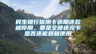 民生银行信用卡逾期还款被停用，要是全额还完卡是否还能回复使用