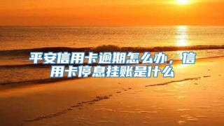 平安信用卡逾期怎么办，信用卡停息挂账是什么