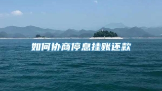 如何协商停息挂账还款