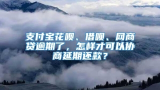支付宝花呗、借呗、网商贷逾期了，怎样才可以协商延期还款？