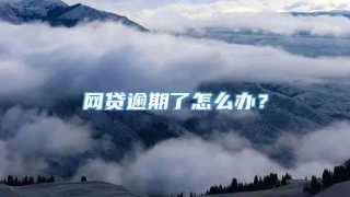 网贷逾期了怎么办？