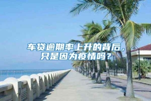 车贷逾期率上升的背后，只是因为疫情吗？