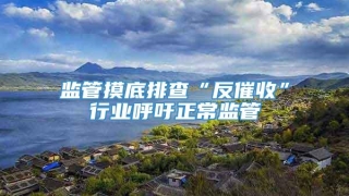 监管摸底排查“反催收”行业呼吁正常监管