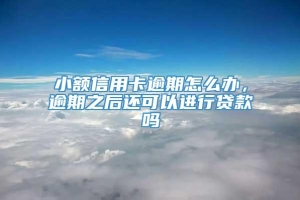 小额信用卡逾期怎么办，逾期之后还可以进行贷款吗