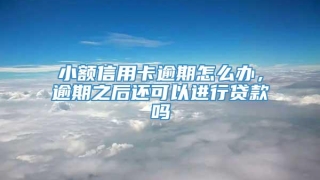 小额信用卡逾期怎么办，逾期之后还可以进行贷款吗