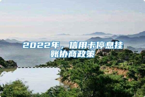 2022年，信用卡停息挂账协商政策