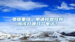 负债重组｜申请停息挂账应该打哪几个电话？