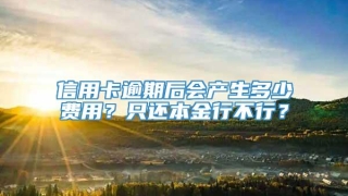 信用卡逾期后会产生多少费用?只还本金行不行?