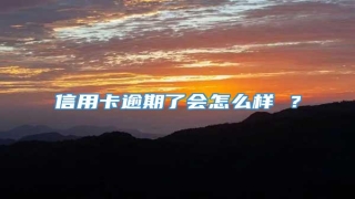 信用卡逾期了会怎么样 ?
