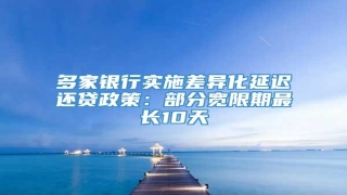 多家银行实施差异化延迟还贷政策:部分宽限期最长10天