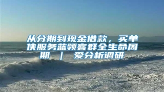 从分期到现金借款,买单侠服务蓝领客群全生命周期 | 爱分析调研