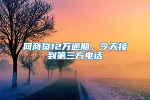 网商贷12万逾期，今天接到第三方电话