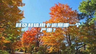 网贷和信用卡逾期哪一个严重?