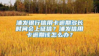 浦发银行信用卡逾期多长时间会上征信？浦发信用卡逾期该怎么办？