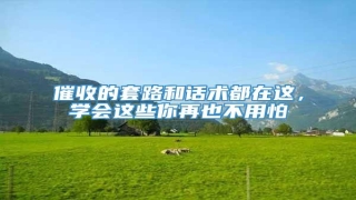 催收的套路和话术都在这,学会这些你再也不用怕